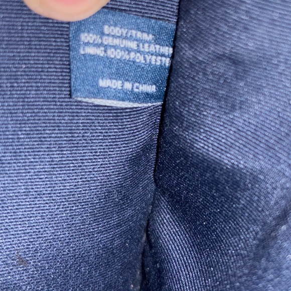 Cole Haan Black Leather Structured Tote Handbag - Picture 13 of 16